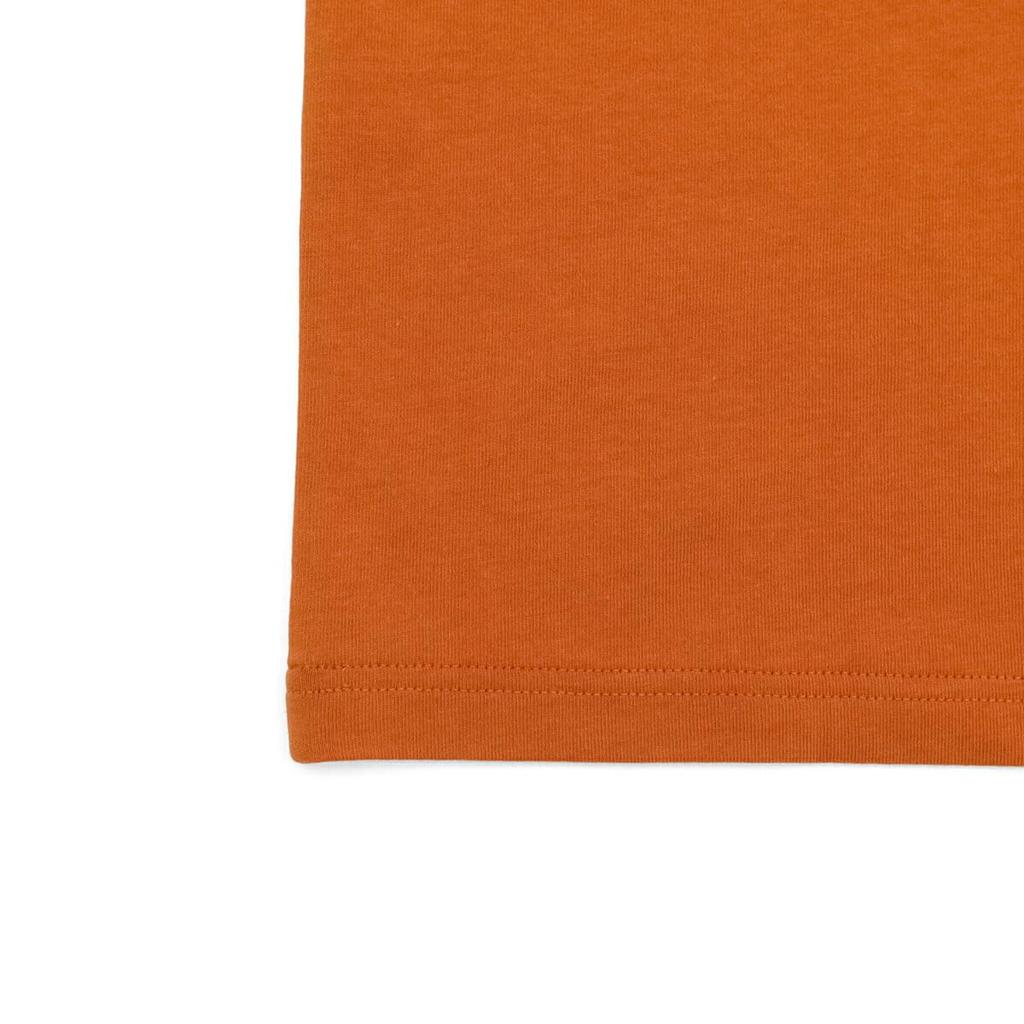 NEW ERA Short Sleeve Hem Box Logo Rust Orange L Cotton Tee Box Logo Patch T-Shirt S/S
