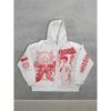 Y2K Hip Hop 3D Letter Print Hoodie Unisex Oversized Streetwear Sweatshirt Teens Adults