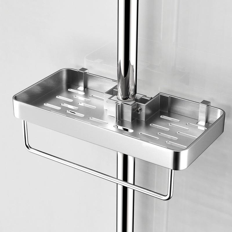 No-Drill Bathroom Shower Rack: Hanging Organizer for Shampoo and Toiletries