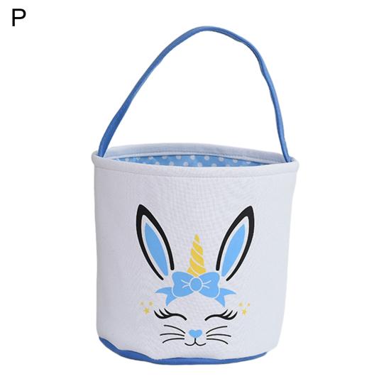 

2022 Пасхальная многофункциональная корзина для хранения с добавлением атмосферы, тканевая сумка для подарков с кроликом и единорогом для фестиваля P