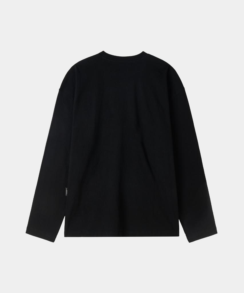 MAISON MINED Doodle Heart Long Sleeve Black
