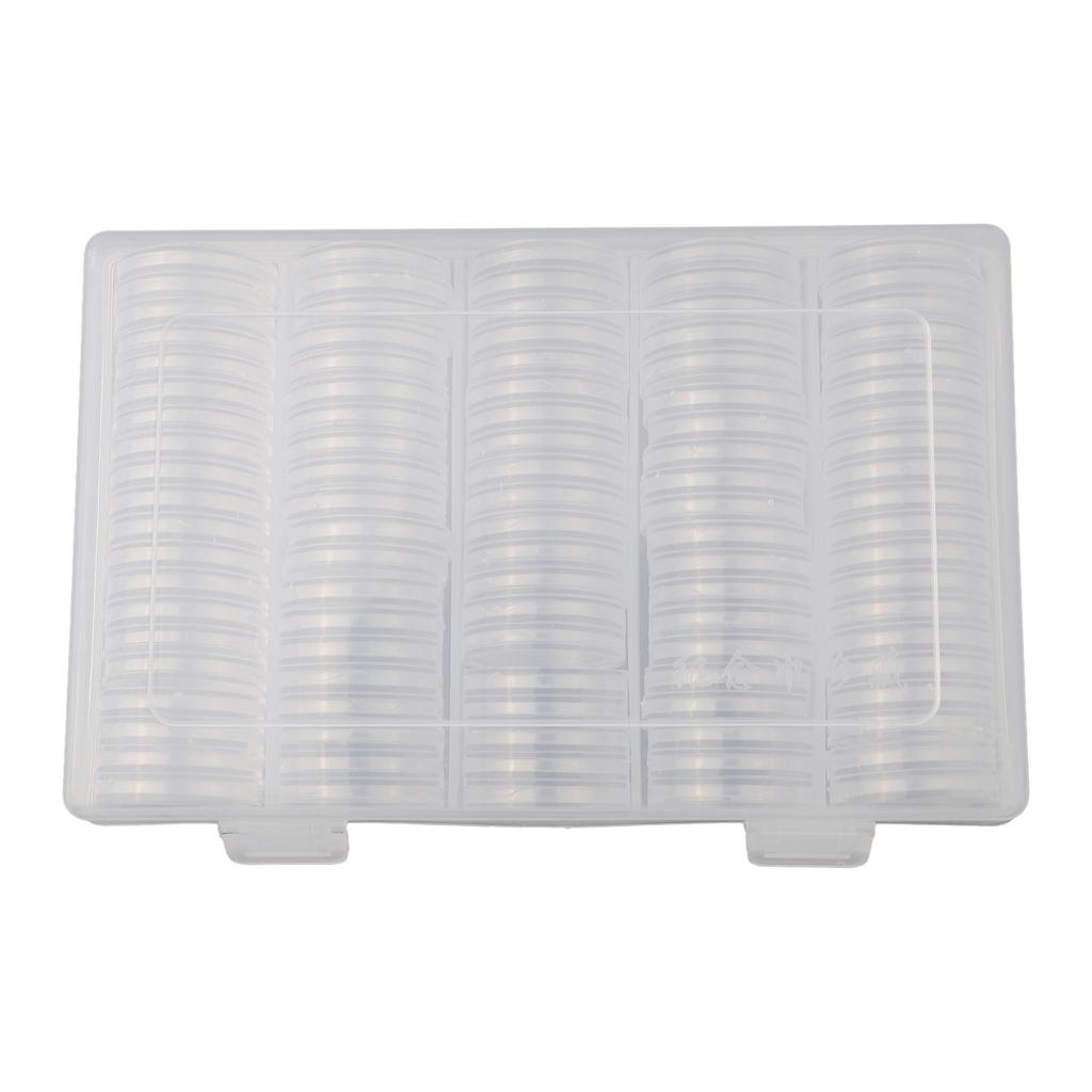 Coin Box Container Case Collectible Organizer Clear Plastic High Quality