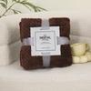 Thickened Pineapple Check Flannel Blanket Set - Ten-Piece Solid Color Winter Throw