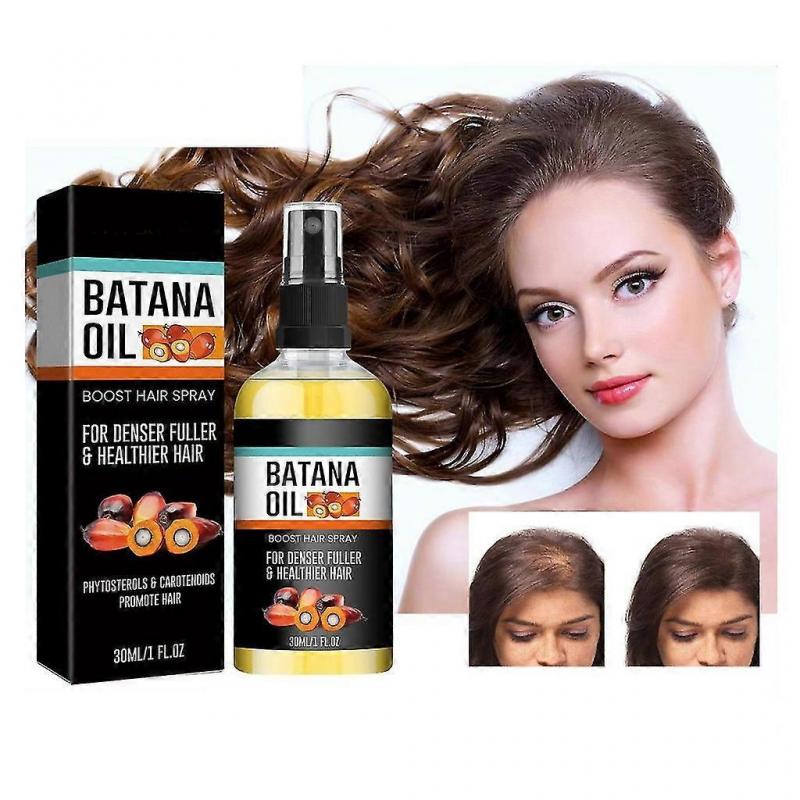 30ml Batana Oil Hair Spray for Deep Nourishment, Strengthens Hair Roots, Repairs Dry & Frizzy Hair, Home Use Hair Treatment Spray