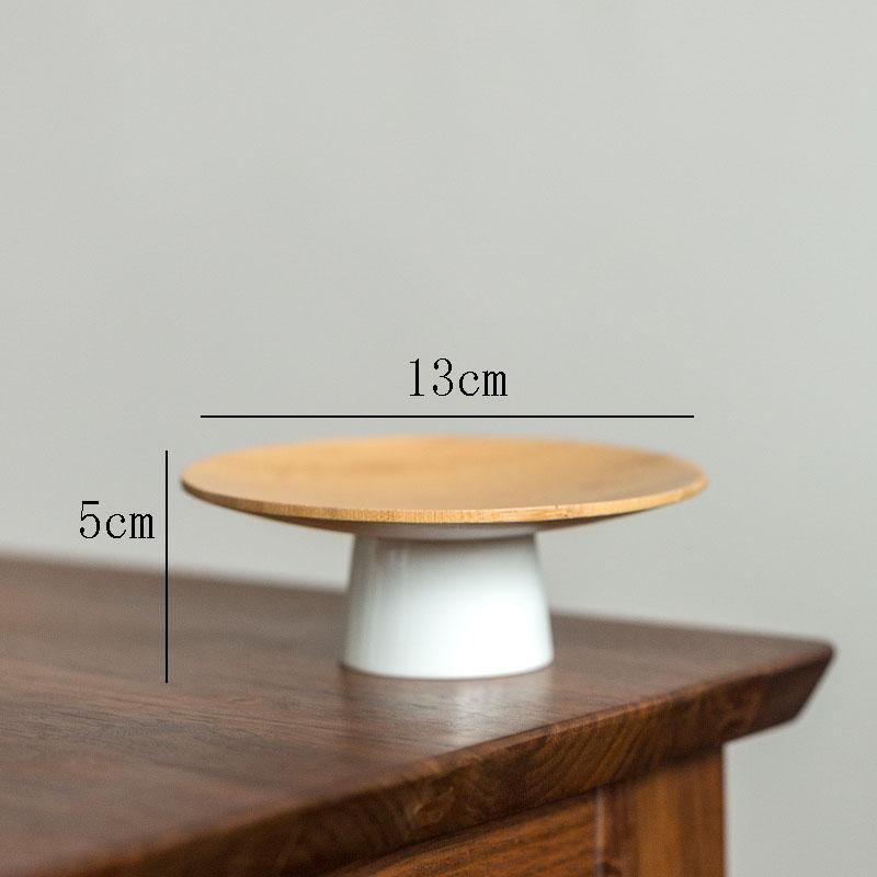 Фруктовница из бамбукового дерева Деревянные блюда Блюдца для десертов Керамическая тарелка Качественные подносы для сервировки Журнальный столик Подставка для торта