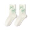 Women's 2024 Anti-Slip Mid-Tube Socks with Cute Bow and Jewelry Design for Small Leather Shoes In JK Style