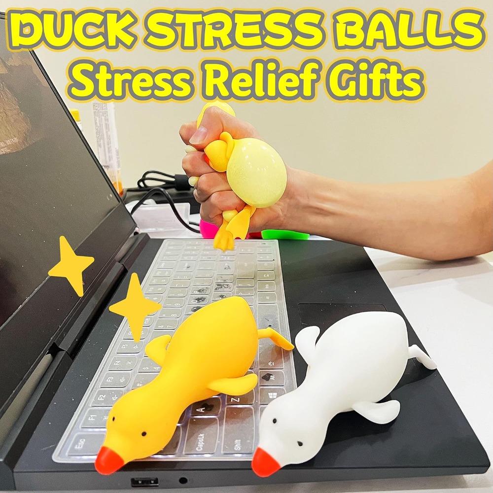 Πλαστικό Παπάκι Μπάλα για Άγχος - Αισθητηριακό Παιχνίδι Fidget για Ανακούφιση Άγχους, Μαλακό Παιχνίδι Πίεσης για Ενήλικες Παιδιά, Δώρα για Πάρτι