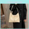 2023 Winter New Korean Underarm Large Capacity Bag Women Fashion Commuter Tote Bag Solid Color Versatile Single Shoulder Bag Urban Minimalist Style