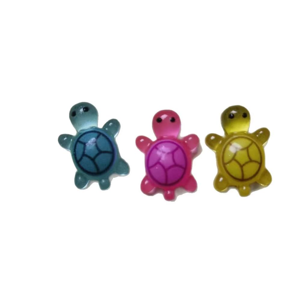 100 Pièces Mini Tortue Lumineuse Huit Couleurs Perle Décorative Décoration Accessoires DIY Accessoires en Résine Décoration DIY Faite Main