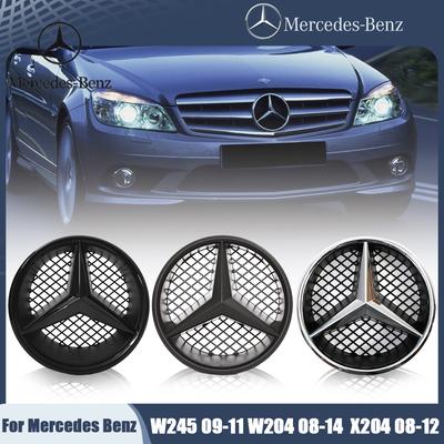 Neu Heiß 2026 Chrom Schwarz OE Stil Embleme Für Mercedes Benz B C GLK W245 W204 X204 Hohe Qualität ABS Frontgrill Beleuchtet Sta
