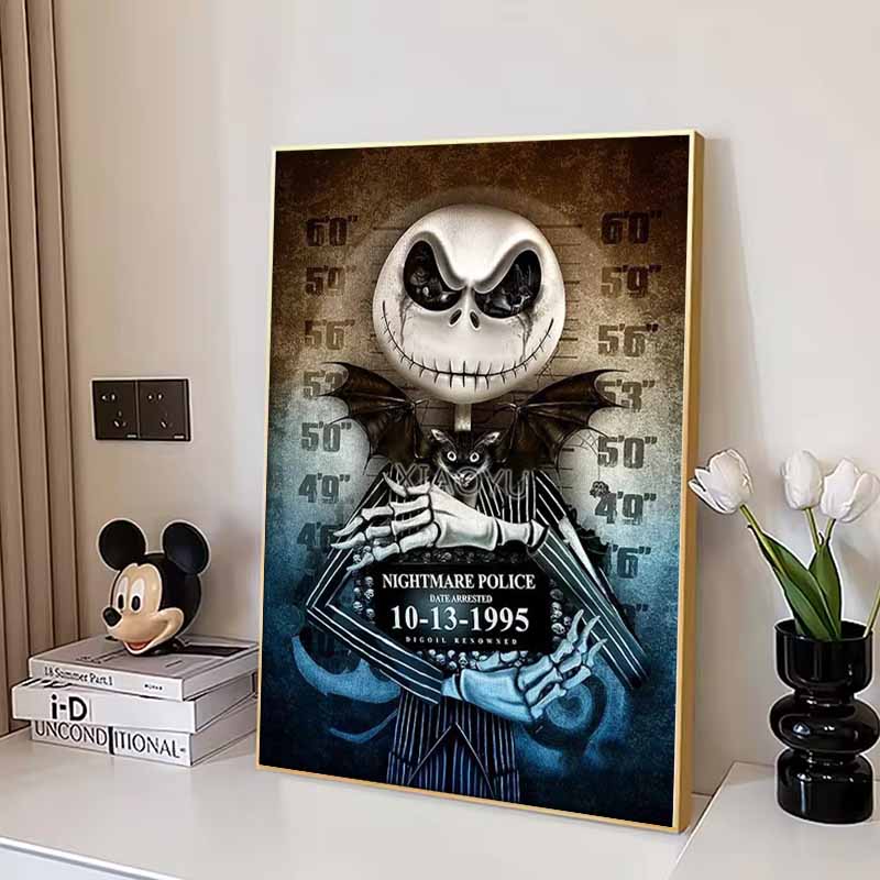 Disney Diamond Painting Jack Skellington Prison Photo Themed Artwork Cartoon 5D Diamond Cross Stitch Mosaic Home Decor Gift