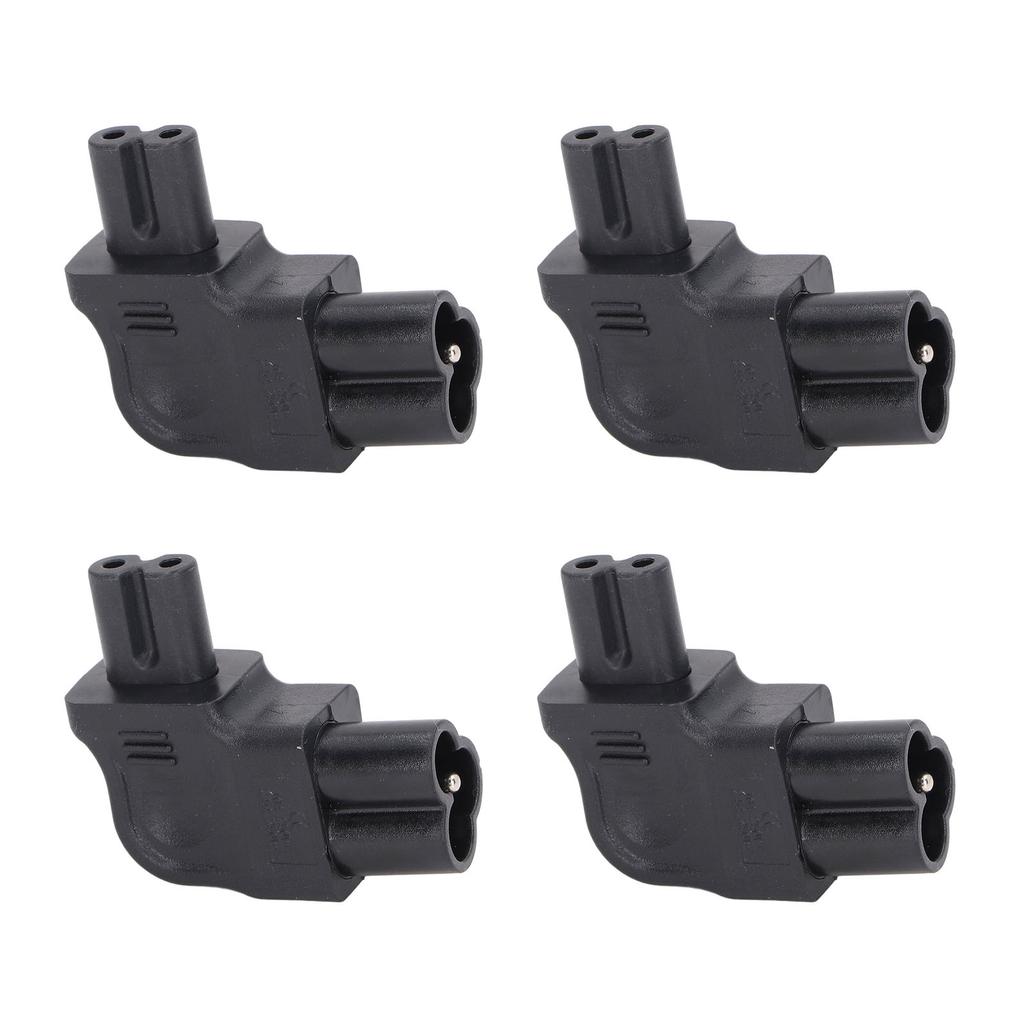 4Pcs IEC320 C6 To IEC320 C7 Power Adapter Right Angle IEC320 C6 To C7 90 Degree Right Turn Power