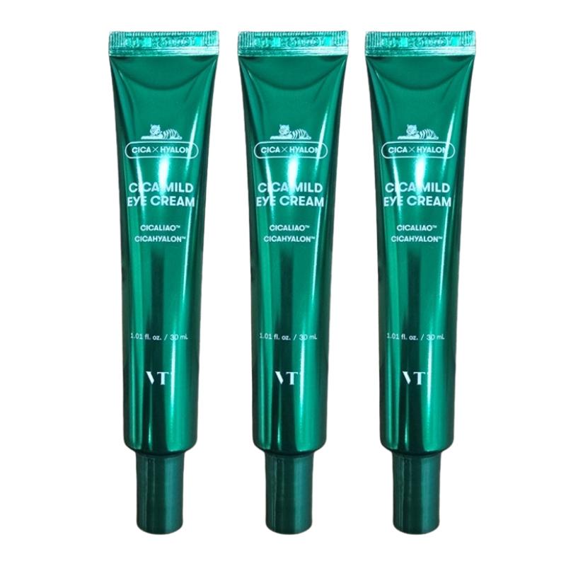 VT Cica Mild Eye Cream 30ml X 3 – Soothing Anti-Wrinkle Eye Treatment for Sensitive Skin with Cica and Peptides