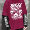 Y2K Hip-Hop Dark Style Print T-Shirt, New Fashion for Spring