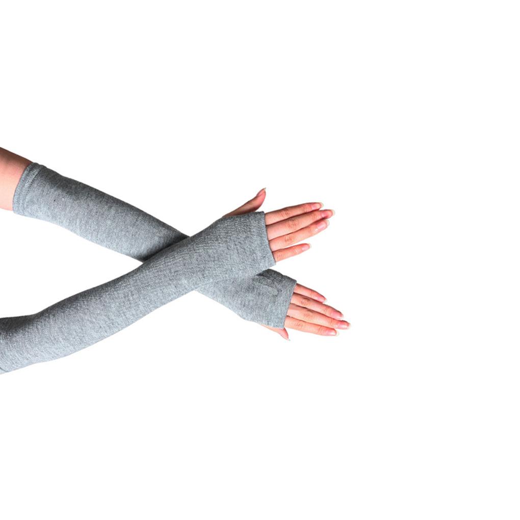 1 Pair Girl Fingerless Glove Simple Style Comfortable Knit Gloves Knitting Craft Girls Arm Covers Hand Cover for Outdoor Wearing