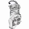 2D Flat Tiger Bedroom Carpet Non-slip Doormat Unique Bedside Rug  Home Decor