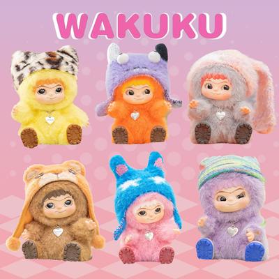 New Authentic Product Wakuku V1 Fury Party Series Blind Box Wokuku Handmade Plush Doll Gift For Girls Cute Handmade Girl Holiday