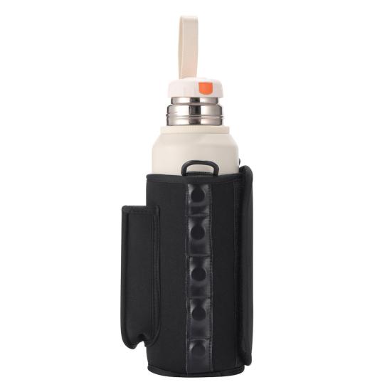 Magnetic Water Bottle Holder Bag with Phone Pocket Towel Buckle Gym Bottle Carrier Pouch Sleeve for Men