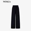 MO&Co. Women's Lightweight Wool Blend Wide-Leg Trousers