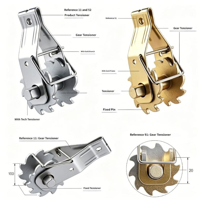 Manual Wire Tightener Gear Tensioner with Steel Body for Fence Line Repair, Wire Securing and Daily Maintenance Use