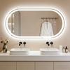 Bathroom Mirror - NETTLIFE - 60 X 120 Cm - Oval - IP44 - Adjustable Intensity 3000–6500K
