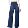 Women's Solid Color Jeans Loose Casual Straight Leg Wide Leg Pants