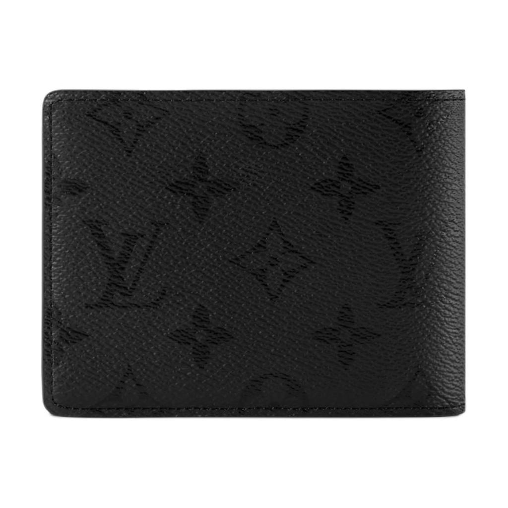 Louis Vuitton Multiple Monogram Midnight Coated Canvas Artificial Leather Wallet Men's Black M26744