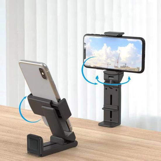 Flight Phone Holder Foldable Phone Stand 360-degree Rotation Adjustable Joint Phone Mount for 4.7-6.9 Inch Phones