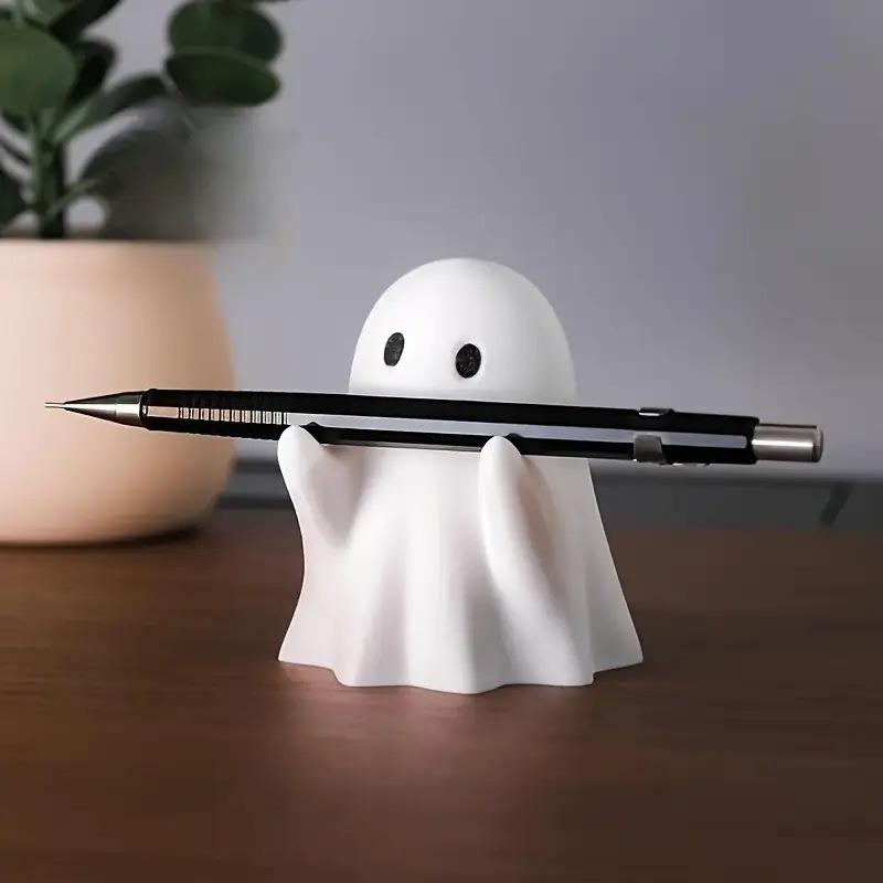 1PC Cute Ghost Pen Holder Home Study Office Desktop Multifunctional Funny Pen Holder Ornament