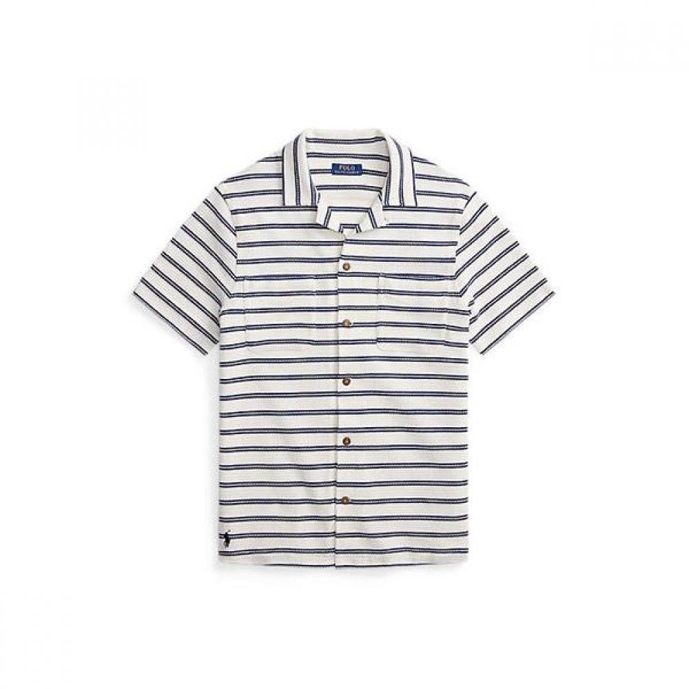 Polo Ralph Lauren Men S Stripe Pointelle Rib Camp Shirt Mnpowov1n821003101 S