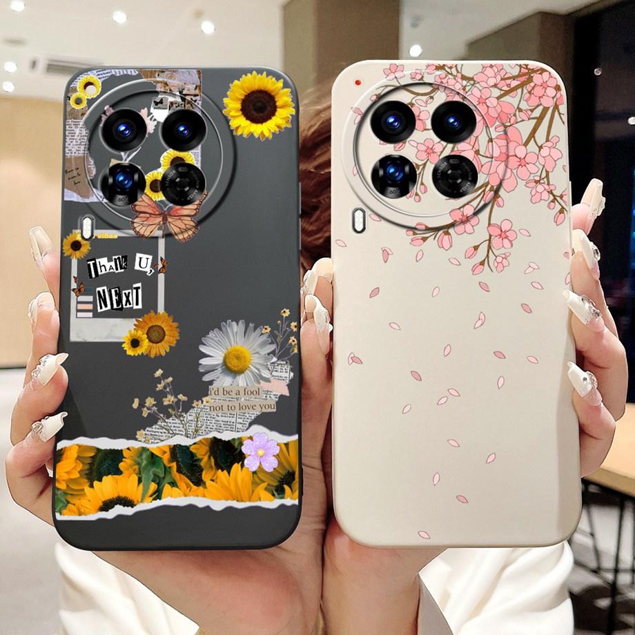 For Tecno Camon 30 Premier Case Cover Soft Silicone TPU Flower Girly Fashion Phone Case For Tecno Camon 30 5G /4G Bumper Fundas