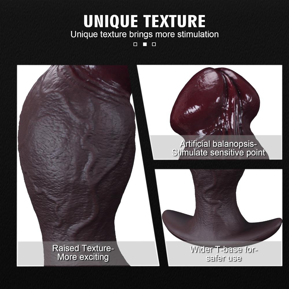 Dildo Realista de Cabeza de Hongo Gigante - Dilatador Anal/Vaginal Suave de Silicona, Juguete Sexual SM Portátil para Mujeres