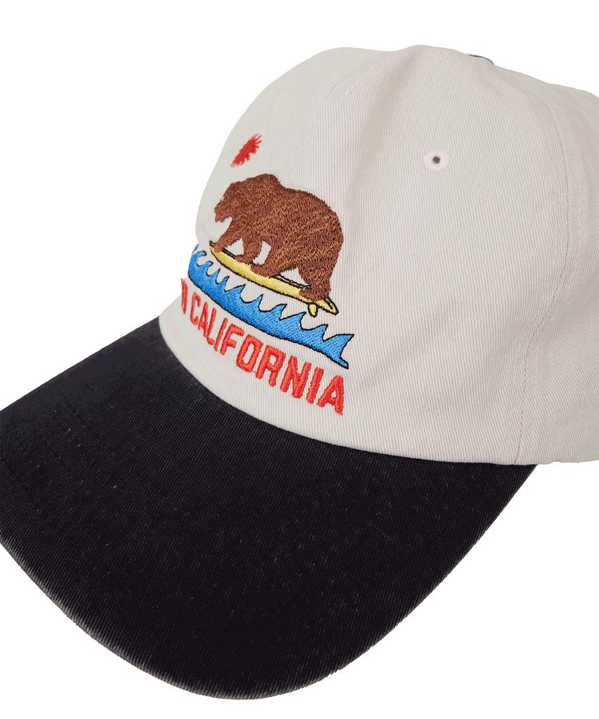 1011 GALLERY California Bear 5Pannel Cap - Cream/Black