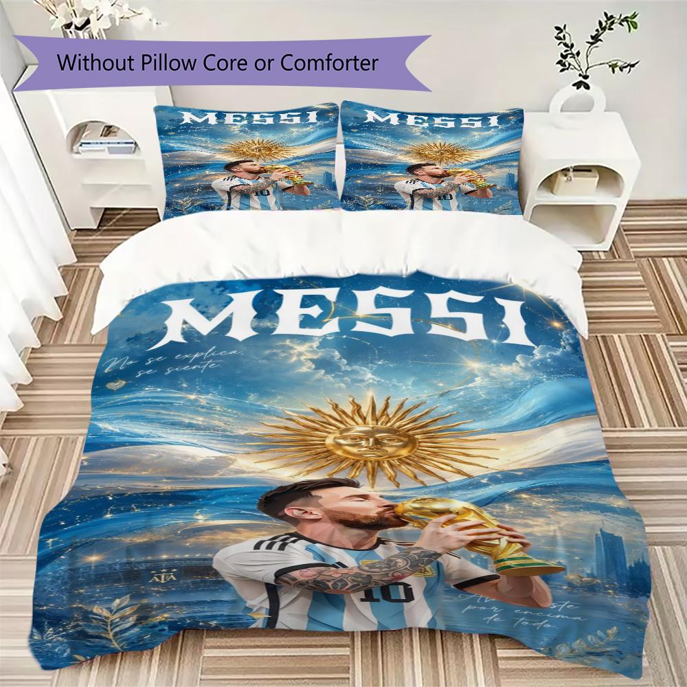 Lionel Messi Legend Bedding Without Core 1 Duvet Cover 2 Pillowcase Without Core Duvet Cover And Pillowcase Bedding Set