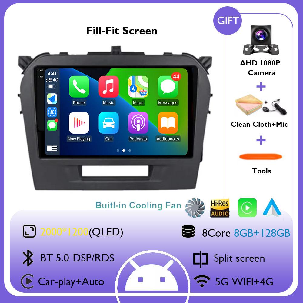 Android 14 For Suzuki Vitara 2017 - 2020 Multimedia Navigation DVD NO 2DIN GPS HDR QLED Player Car Stereo Carplay Radio Screen