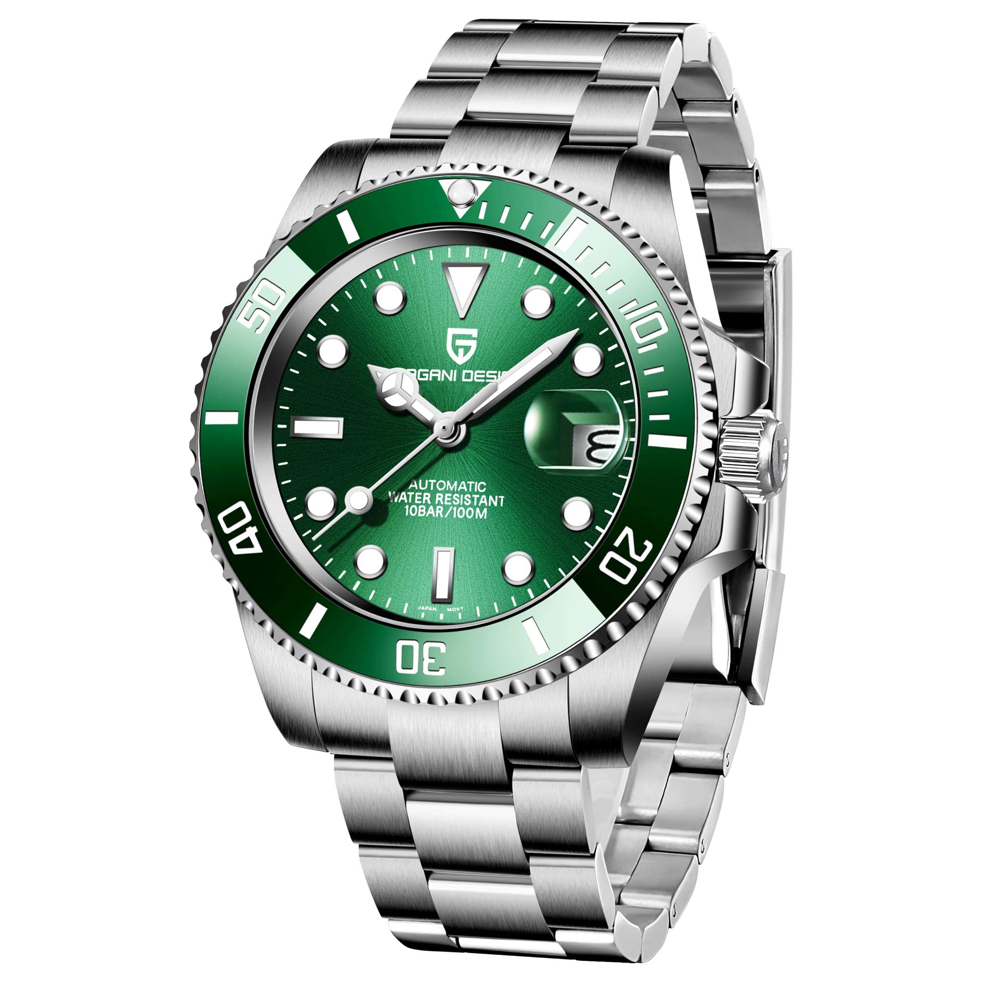 

Часы PAGANI DESIGN Сделано в Японии Механизм SEIKO NH35 Submariner Divers Автоматический завод Механический Корпус в комплекте Водонепроницаемый керамический безель Business