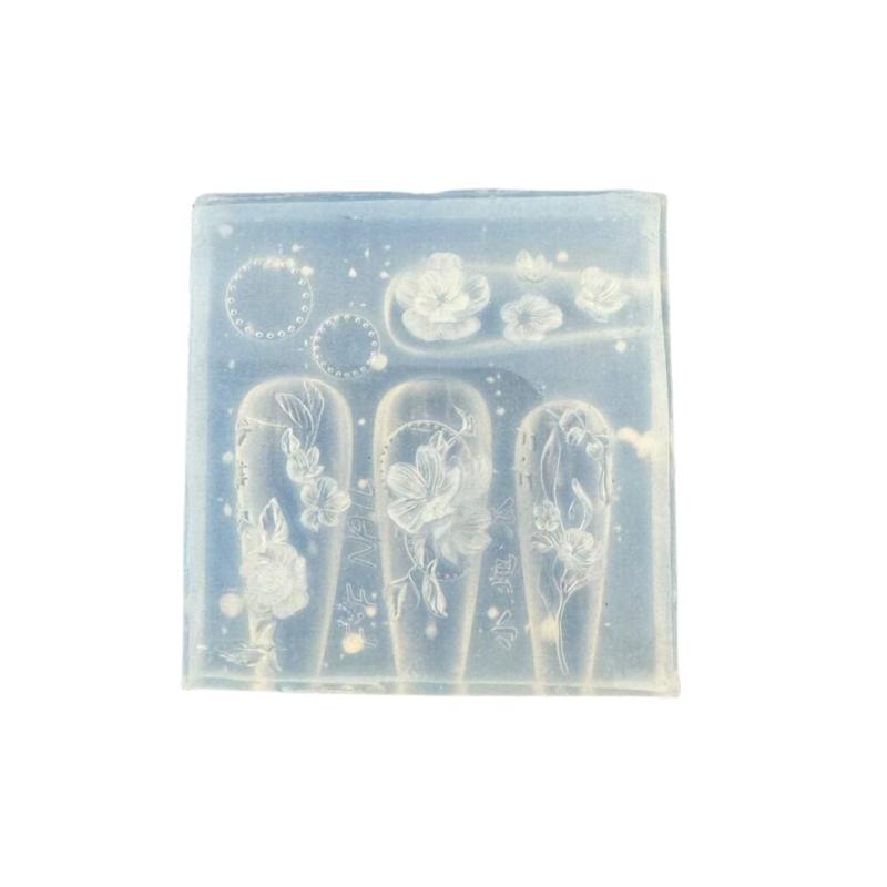 1Pc 3D Butterfly Silicone Nail Art Template DIY Design Decorated Manicure Art Mould Tools for Nail Decoration