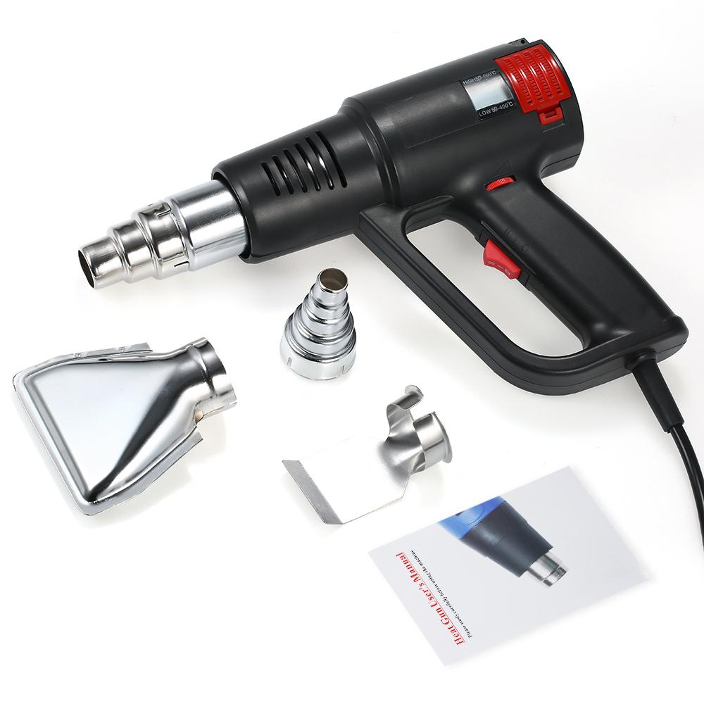 2000W Industrial Fast Heating Hot     LCD Digital Temperature-controlled High Quality Handheld Heat Blower Electric   Temperature Heat Gu