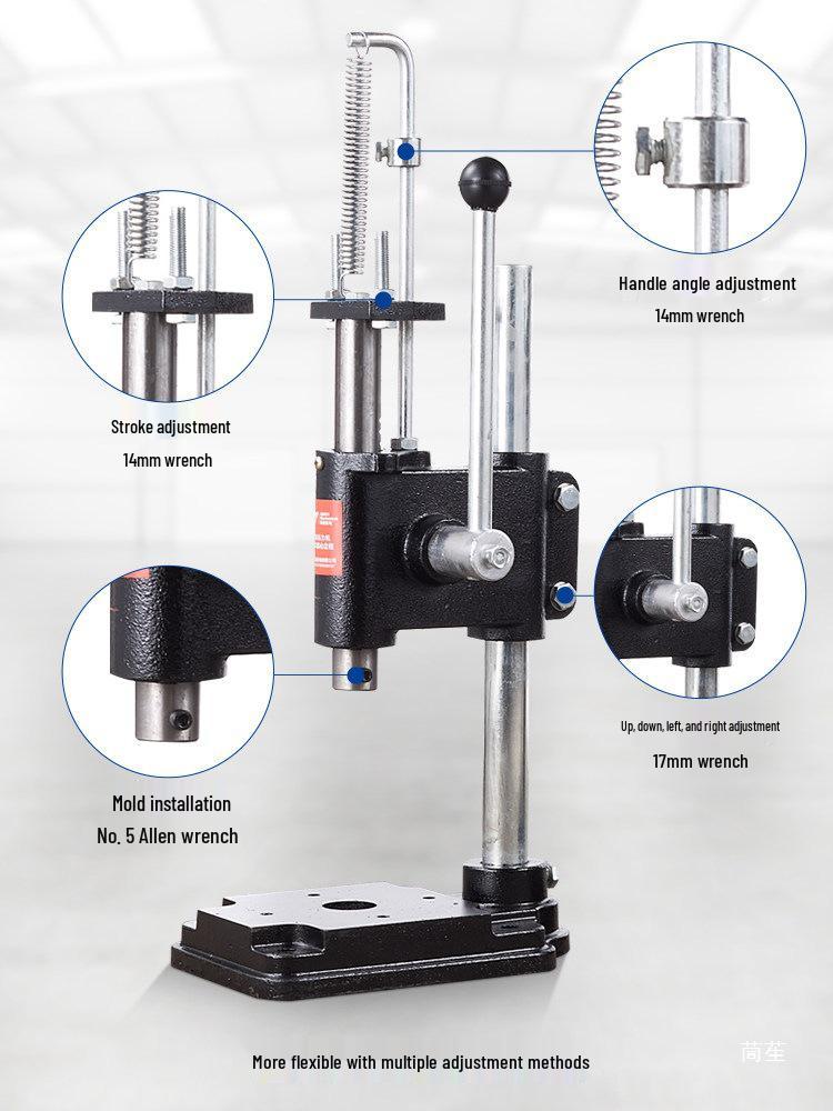 Compact Manual Desktop Punch Press & Stamping Machine