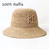 Ontwerper RB Koreaanse Reizen Zonbescherming Ademende Vissershoed Raffia Strooien Emmerhoed Dames Zomer Bikini Strandhoed Vrouwelijke