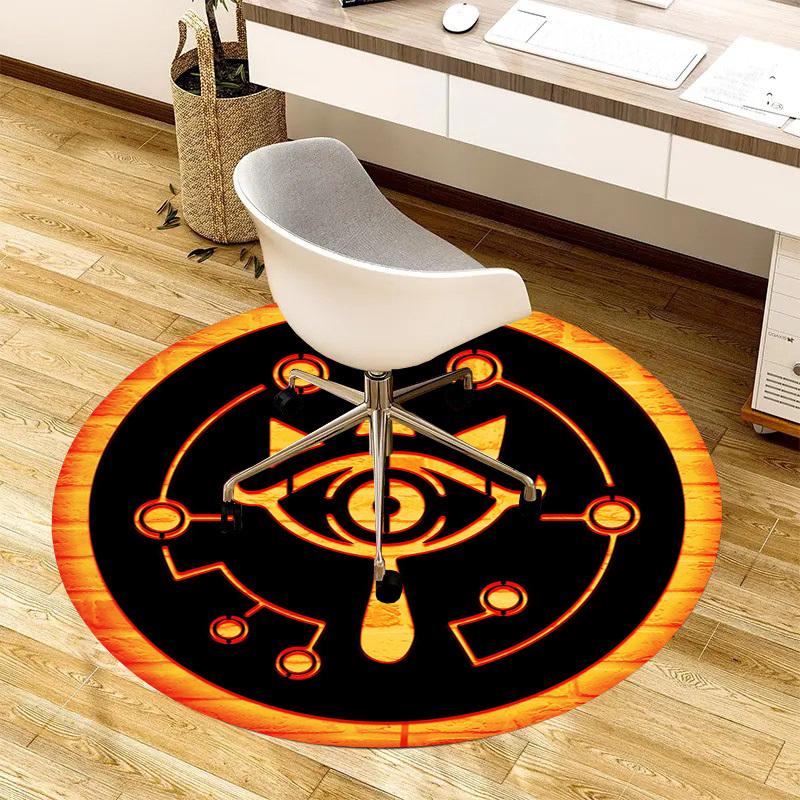 1pc Eye Symbol Round Carpet, Made of Polyester,Perfect for Decorating Office Chairs, Living Rooms Fplt097