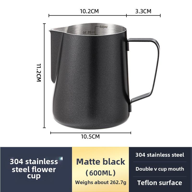 Stainless Steel Milk Frothing Pitcher Espresso Coffee Barista Craft Latte Cappuccino Frother Jug Pitcher Measurement Lines Cup