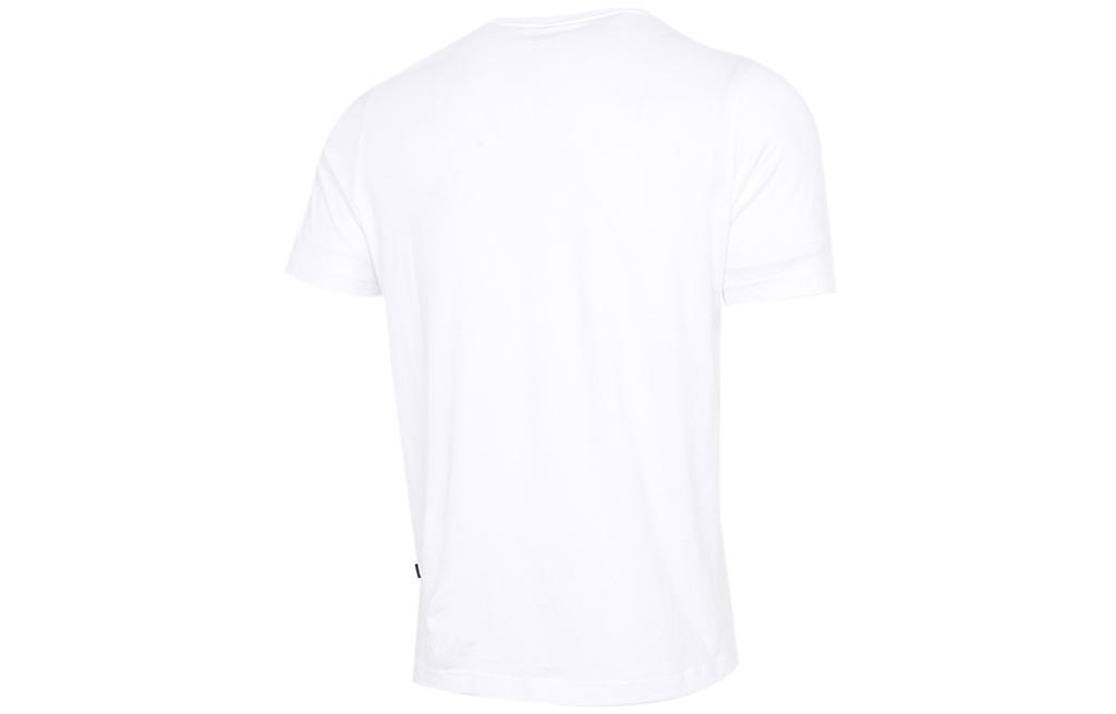 Men's PUMA ESS T-Shirts Men's White Crew Neck Moderate Straight Fit
