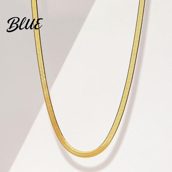 Lightweight Necklace Women Snake Bone Chain No Pendant Two Color