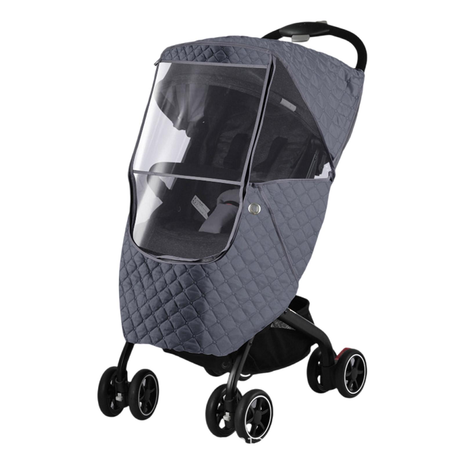 

Зимний чехол для детской коляски, ветрозащитный защитный чехол, универсальный пылезащитный чехол для детской коляски, дождевик для детской коляски темно серый