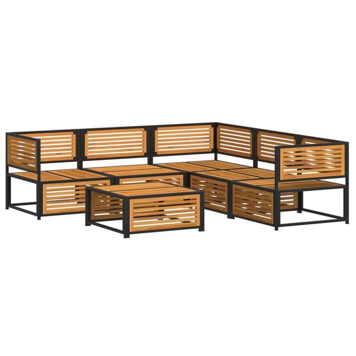VidaXL Salon de jardin avec coussins 6 pcs bois d'acacia solide 3214912