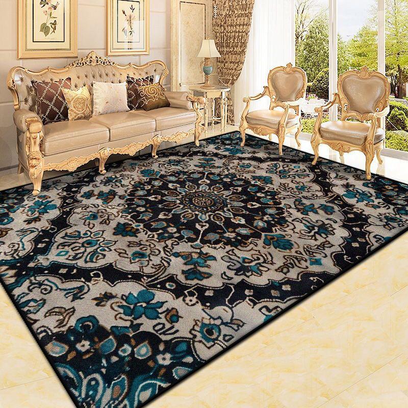 

Персидский ковер для гостиной, ретро-декор, большой площади, нескользящие коврики, роскошный диван, дом, легко чистить, коврик для пола для спальни, лаунжа, бохо 60*90cm