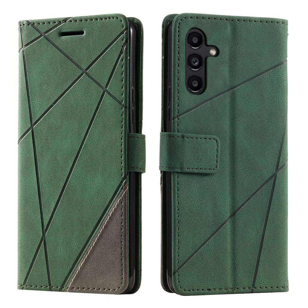 For Samsung Galaxy A35 5G Phone Stand Cover Anti-Scratch PU Leather Wallet Mobile Phone Case