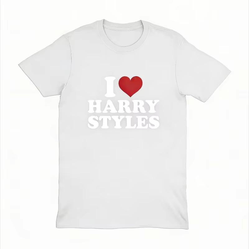 2026 Liebe Harry Styles T-Shirt Unisex Y2k Hochwertig Sommer Rundhals Kurzarm Grafik-T-Shirt Fan-Geschenk