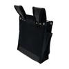 SK11 Canvas Tobi Waist Pouch, 2-Tier, Black, TSH-2DBS-BK, Slim, Reinforced Bottom, with Inner Pocket